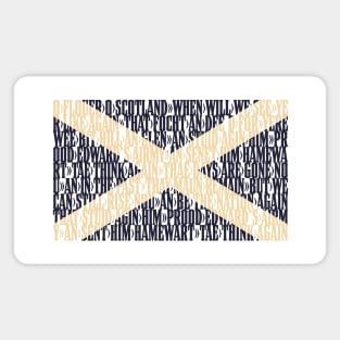 Scotland national anthem flag - Flower of Scotland Magnet